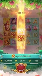 Legendary Monkey King · Membaca indikator cara menang di atas gulungan dan banner informasi.